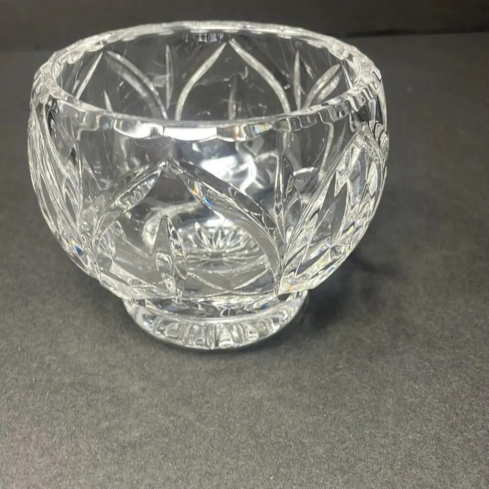 Vintage Cut Glass Crystal Creamer & Sugar Bowl with Lid